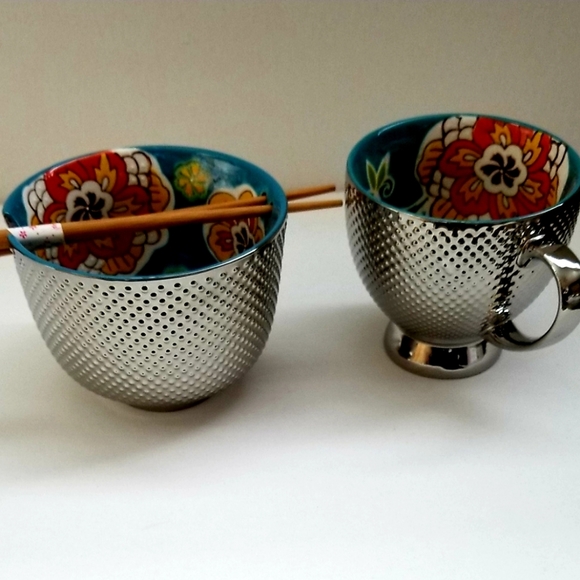 🎁Great Gift Idea🎁 Chinese Bowl Set w/Chopsticks - Picture 1 of 4